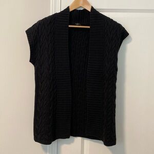 Tablots Open, Sleeveless Cableknit Cardigan